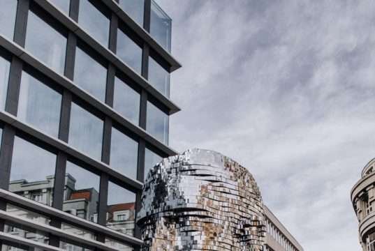 Prague Fraz Kafka Head Sculpture David Cerny