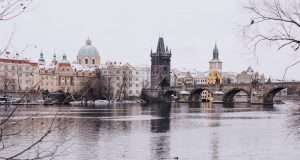 Amazing winter at Prague’s Vltava River
