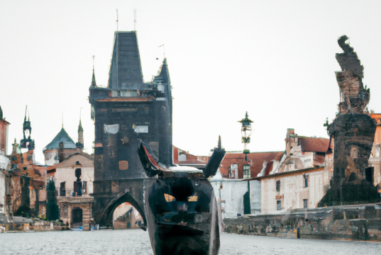 Schwarze Katzen in Prag