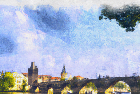 Prague Charles Bridge Water Color Painting