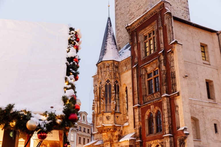 Winter dining in a Prague pub