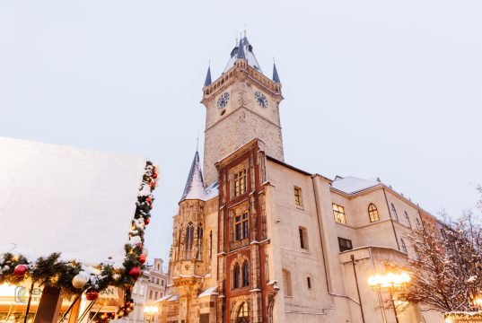 Prague Christmas Old Town December Snowy