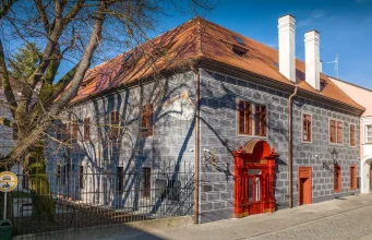 Třebon'daki kale eczanesi Castle pharmacy in Třebon