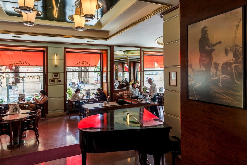 Café Slavia by the river in Prague