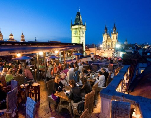 4 Fun Activities with Kids in Prague Old Town Terasa U Prince Restaurant in Prague