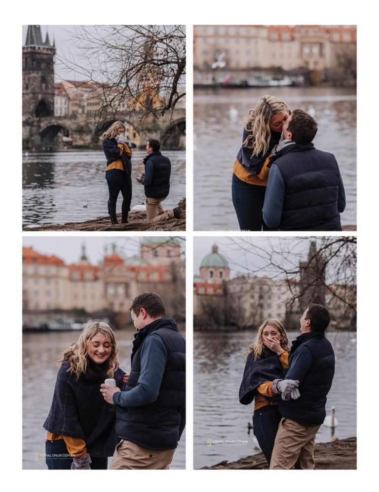 A winter proposal in Prague