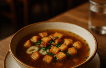 Česnečka (Garlic soup)