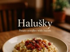 Halušky (Potato noodles with bacon) Halušky (Potato noodles with bacon)