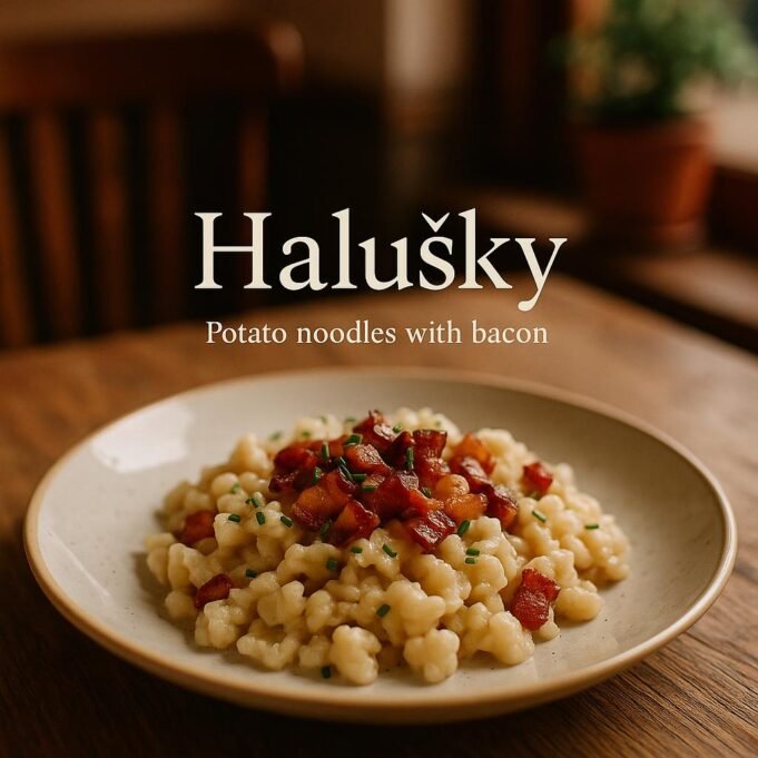 Halušky (Potato noodles with bacon)