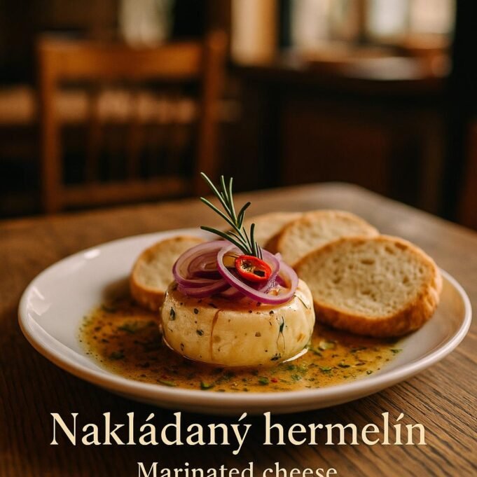Nakládaný hermelín (Marinated cheese)