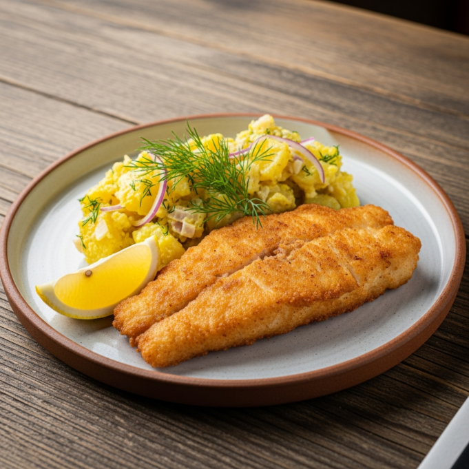 smažené rybí filé (fried fish fillet) Smažené rybí filé (Fried fish fillet)