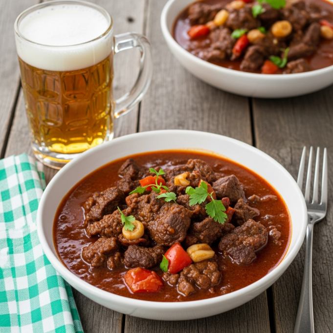 Hovězí guláš s pivem (Beer beef goulash)