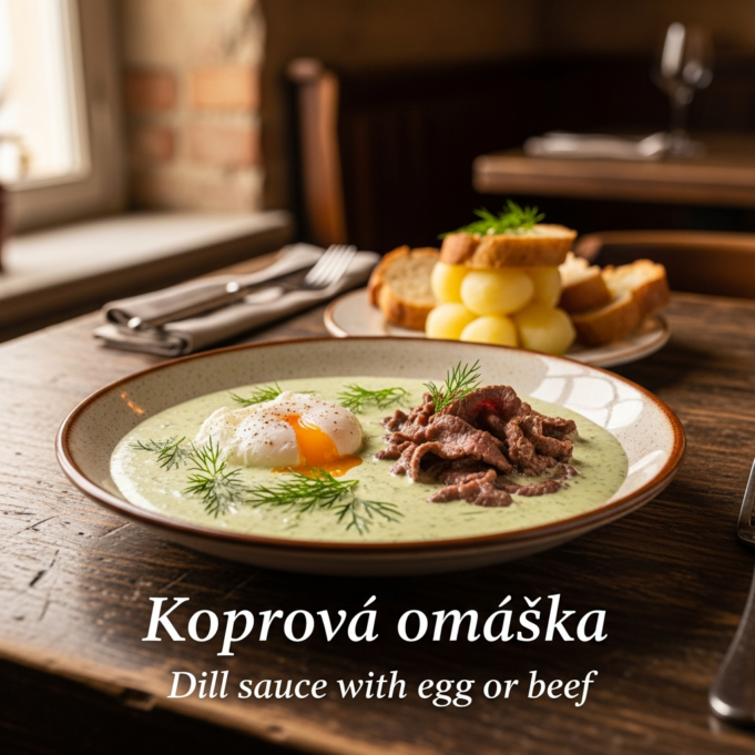 Koprová omáčka (Dill sauce with egg or beef)