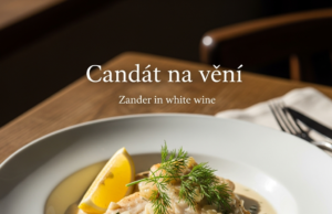 Candát na víně (Zander in white wine)