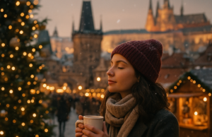 Sunset Over Charles Bridge and Prague Castle